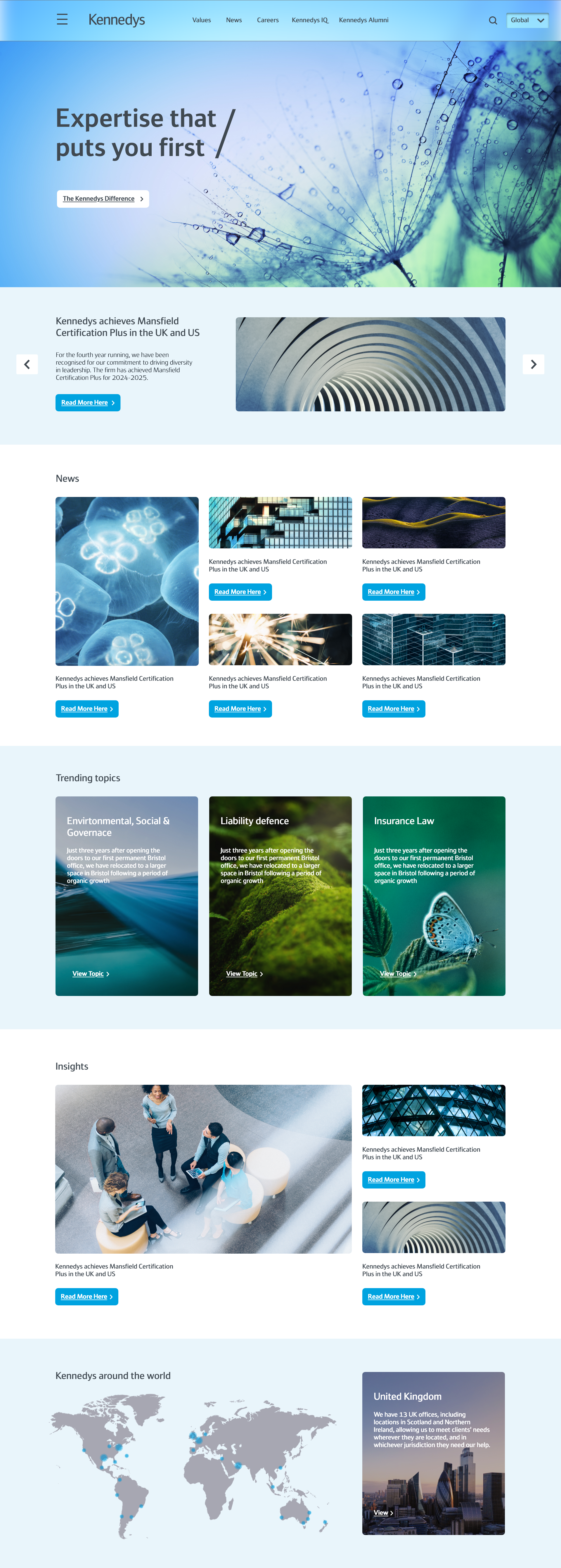 Kennedys Website Redesign Concept 2